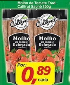 Supermercados Guanabara Molho de Tomate Trad. Califrut Sache 300g oferta