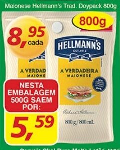 Supermercados Guanabara Maionese Hellmann's Trad. Doypack 500g oferta