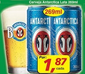 Supermercados Guanabara Cerveja Antarctica Lata 269ml oferta