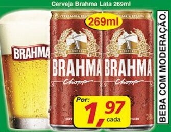 Supermercados Guanabara Cerveja Brahma lata 269ml oferta