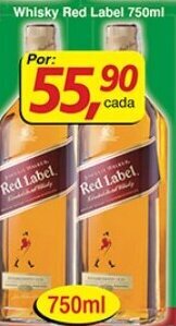 Supermercados Guanabara Whisky Red Label 750ml oferta