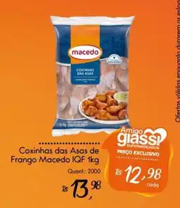 Giassi Supermercados Coxinhas das Asas de Frango Macedo IQF oferta