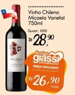 Giassi Supermercados Vinho Chileno Micaela Varietal oferta