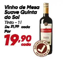 Dia Vinho de Mesa Suave Quinta do Sol Tinto oferta