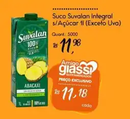 Giassi Supermercados Suco Suvalan Integral s/Açúcar oferta