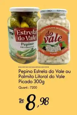 Giassi Supermercados Pepino Estrela do Vale ou Palmito Litoral do Vale Picado oferta