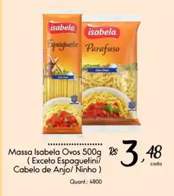 Giassi Supermercados Massa Isabela Ovos oferta