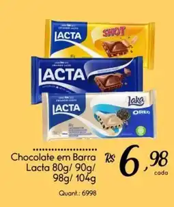 Giassi Supermercados Chocolate em Barra Lacta oferta