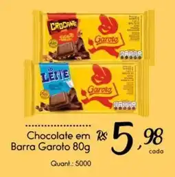 Giassi Supermercados Chocolate em Barra Garoto oferta