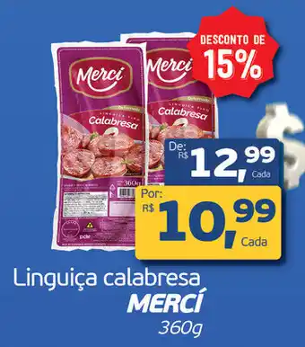Cometa Supermercados Linguiça calabresa MERCÍ oferta