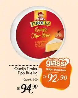 Giassi Supermercados Queijo Tirolez Tipo Brie oferta