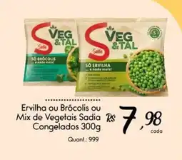 Giassi Supermercados Ervilha ou Brócolis ou Mix de Vegetais Sadia Congelados oferta