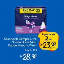 Giassi Supermercados Absorvente Sempre Livre Noturno Leve Mais Pague Menos oferta