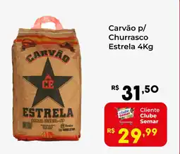 Semar Supermercado Carvão p/ Churrasco Estrela oferta