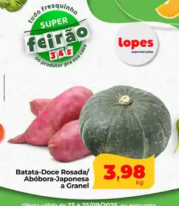 Lopes Supermercados Batata-Doce Rosada/ Abóbora-Japonesa a Granel oferta