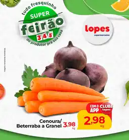 Lopes Supermercados Cenoura/ Beterraba a Granel oferta