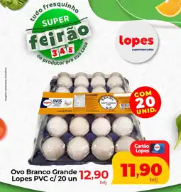 Lopes Supermercados Ovo Branco Grande Lopes PVC oferta