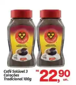 Fort Atacadista Café Solúvel 3 Corações Tradicional oferta