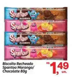 Fort Atacadista Biscoito Recheado Spantoo Morango/ Chocolate oferta