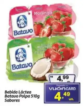 Fort Atacadista Bebida Láctea Batavo Polpa Sabores oferta