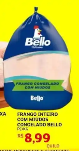 Assaí Atacadista Frango inteiro com miúdos congelado bello oferta