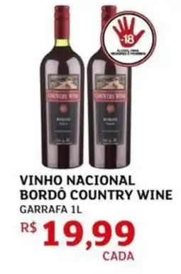 Assaí Atacadista Vinho nacional bordo country wine garrafa oferta