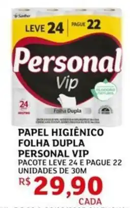 Assaí Atacadista Papel higiênico folha dupla personal vip oferta