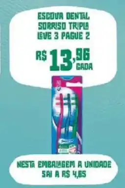 Bahamas Supermercados Escova dental sorriso tripla oferta