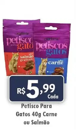 Royal Supermercados Petisco Para Gatos Carne ou Salmão oferta