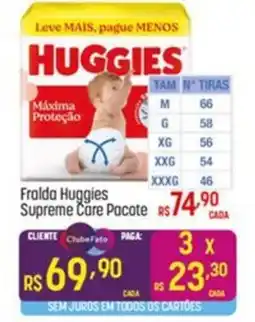 Muffato Fralda Huggies Supreme Care Pacote oferta