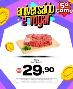Royal Supermercados Acém balcão oferta