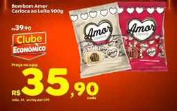 Econômico Atacadão Bombom Amor Carioca ao Leite oferta