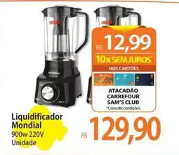 Atacadão Liquidificador Mondial 900w 220V Unidade oferta