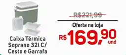 Supermercados Magia Caixa Térmica Soprano C/ Cesto e Garrafa oferta