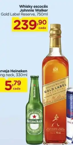 Carrefour Whisky escocês Johnnie Walker Gold Label Reserve, oferta
