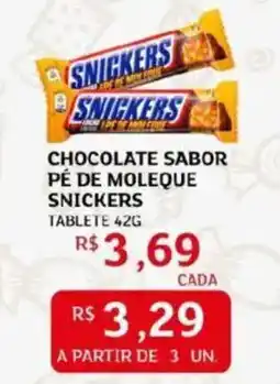 Assaí Atacadista Chocolate sabor pé de moleque snickers tablete oferta
