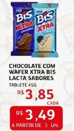 Assaí Atacadista Chocolate com wafer xtra bis lacta sabores tablete oferta