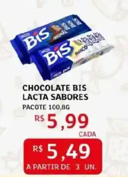 Assaí Atacadista Chocolate bis lacta sabores pacote oferta