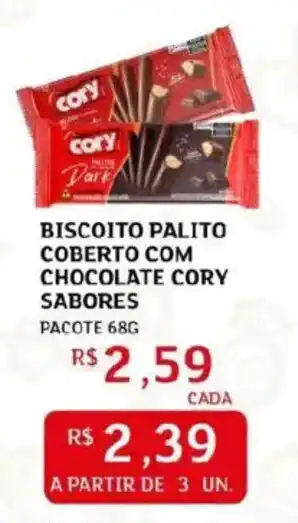 Assaí Atacadista Biscoito palito coberto com chocolate cory sabores oferta