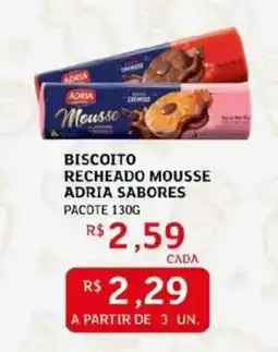 Assaí Atacadista Biscoito recheado mousse adria sabores pacote oferta