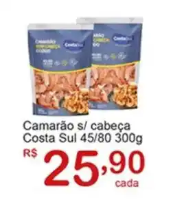 Giga Atacado Camarão s/ cabeça Costa Sul 45/80 oferta
