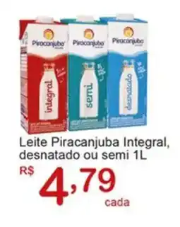 Giga Atacado Leite Piracanjuba Integral, desnatado ou semi oferta