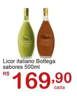 Giga Atacado Licor italiano Bottega sabores oferta