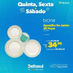Deltasul biona Aparelho De Jantar 30 Peças oferta