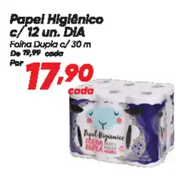 Dia Papel Higiênico c/ 12 un. DIA oferta
