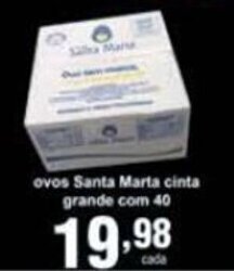 Rossi Supermercado Ovos Santa Maria cinta grande com 40 oferta