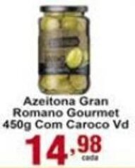 Rossi Supermercado Azeitona Gran Romano Gourmet 400g Sem Caroco Vd oferta