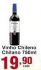 Rossi Supermercado Vinho Chileno Chilano 750ml oferta