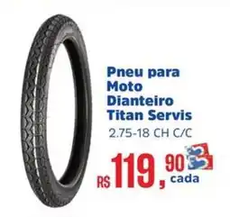 Supermercados Mateus Pneu para Moto Dianteiro Titan Servis oferta