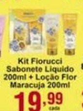 Rossi Supermercado Kit Fiorucci Sabonete Liquido 200ml + Locao Flor Maracuja 200ml oferta